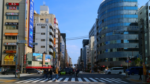 小伝馬町　街並み　東京