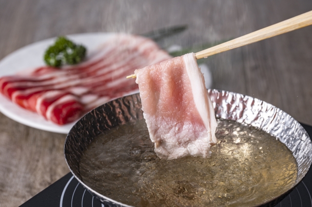 お肉　食事　和食　しゃぶしゃぶ　お鍋