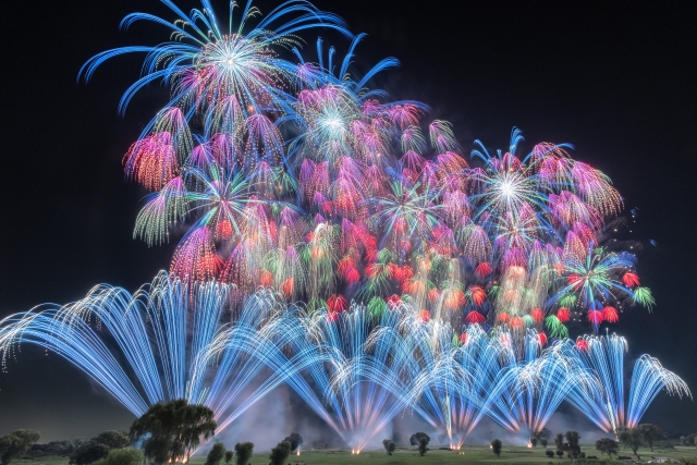 茨城　花火　古河　風景　景色