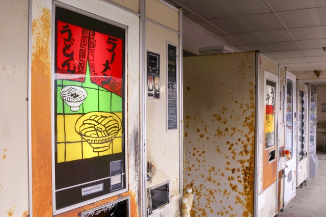 自販機　街並み