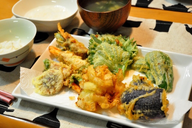 天ぷら　揚げ物　食事　和食