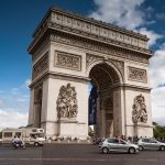 凱旋門　フランス　建築　風景　街並み