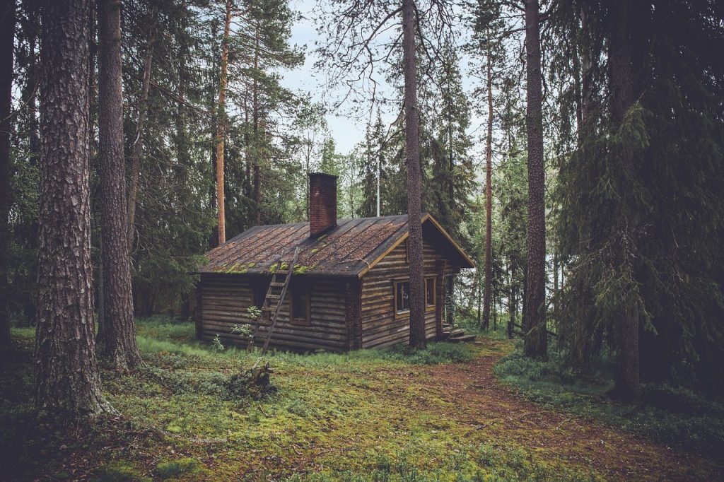 建築　アウトドア　山小屋　風景　自然