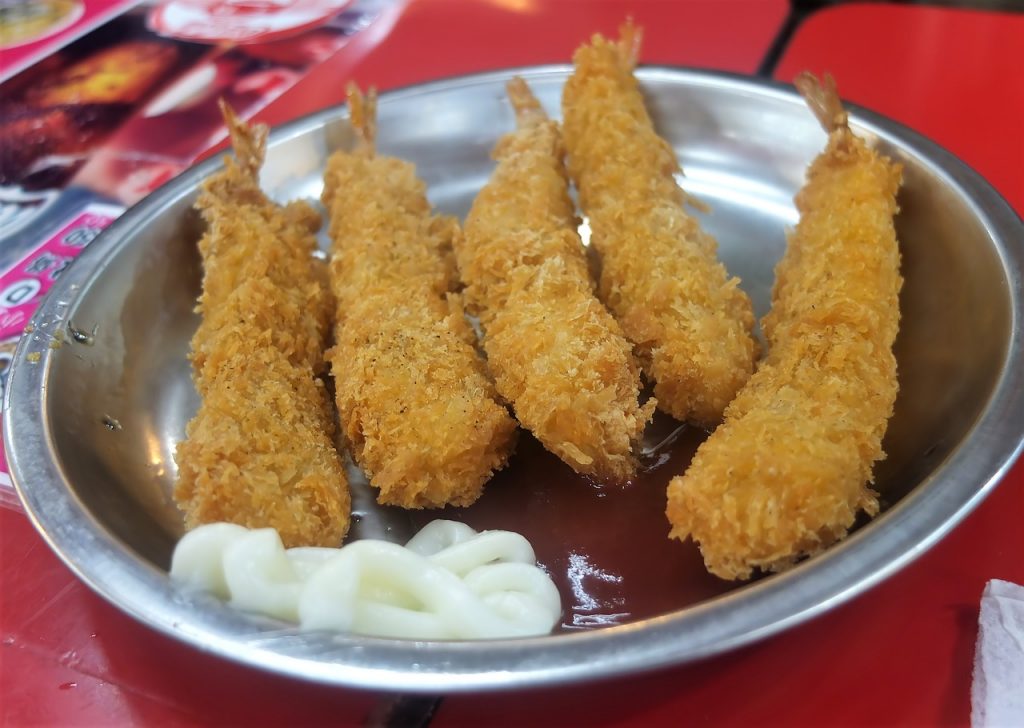 エビフライ　揚げ物　食事　和食