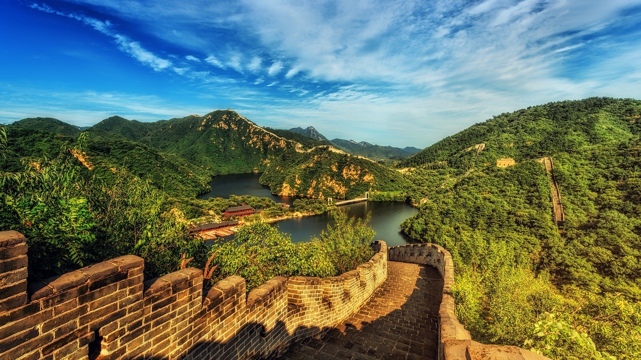 万里の長城　中国　風景　自然
