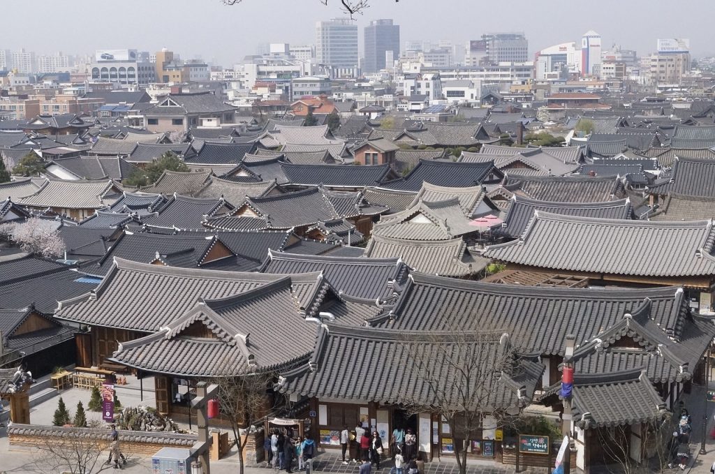 韓国　風景　街並み