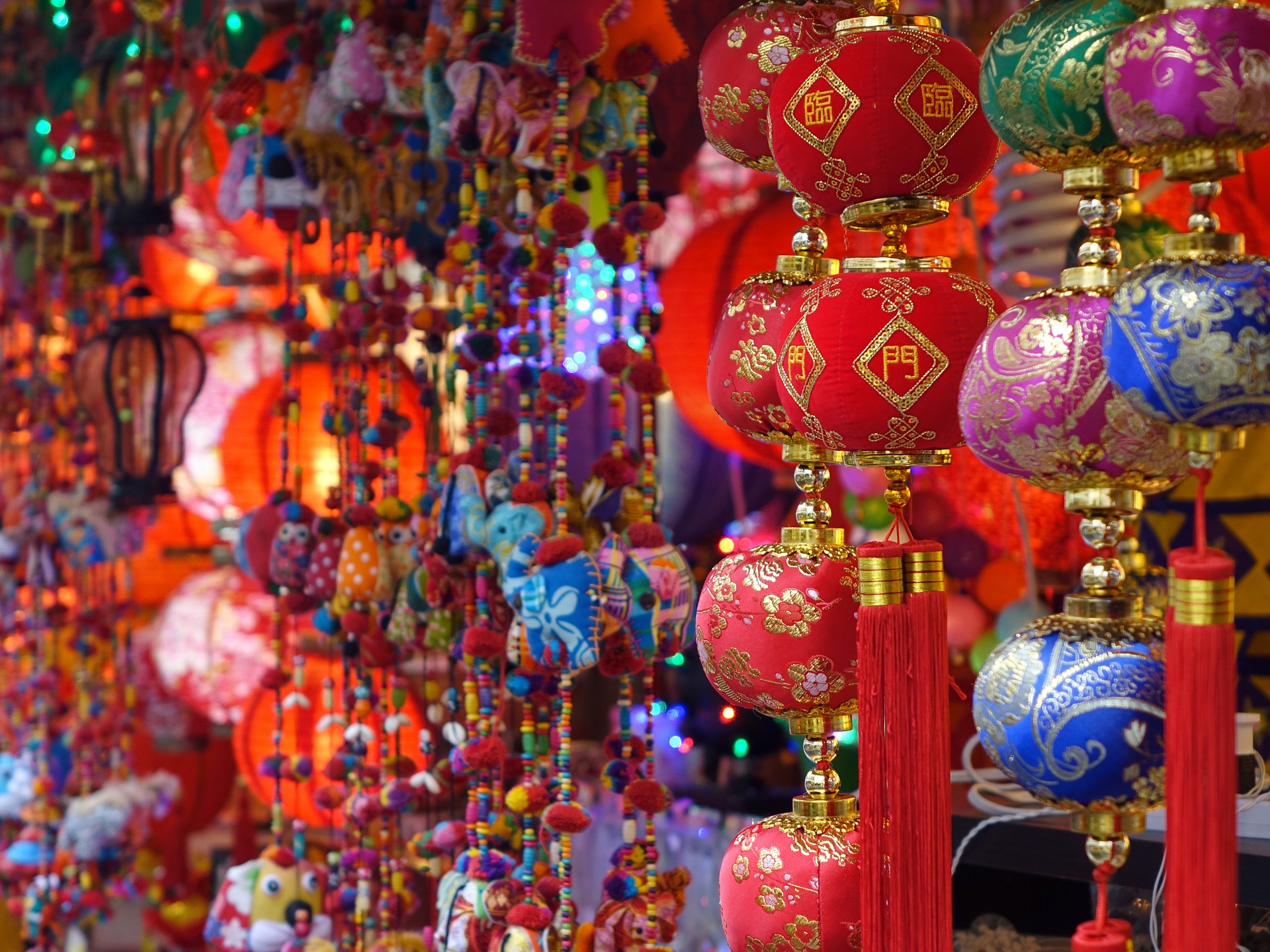 中国　祭り　提灯