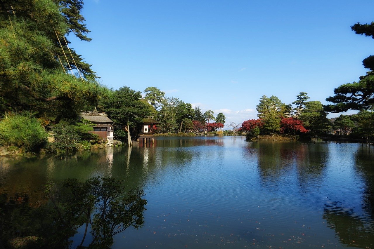 日本　庭園　公園　風景　自然