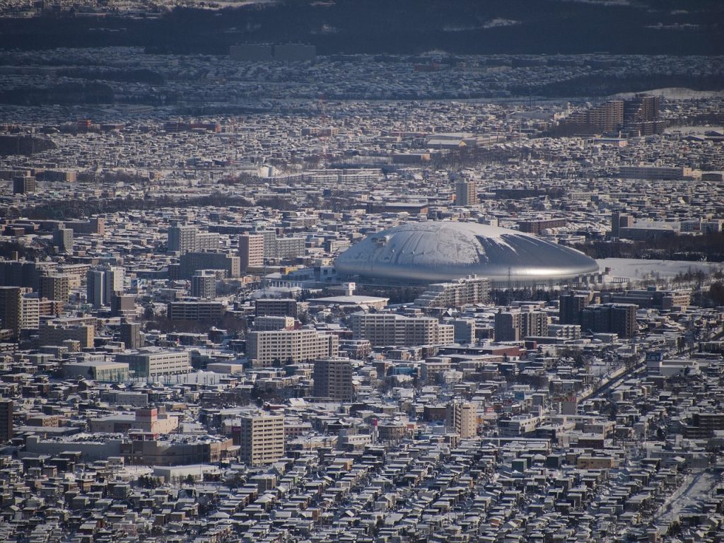 札幌ドーム　スポーツ　建築　風景　街並み　日本