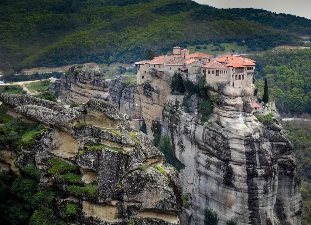 ギリシャ　世界遺産　風景　自然　がけ