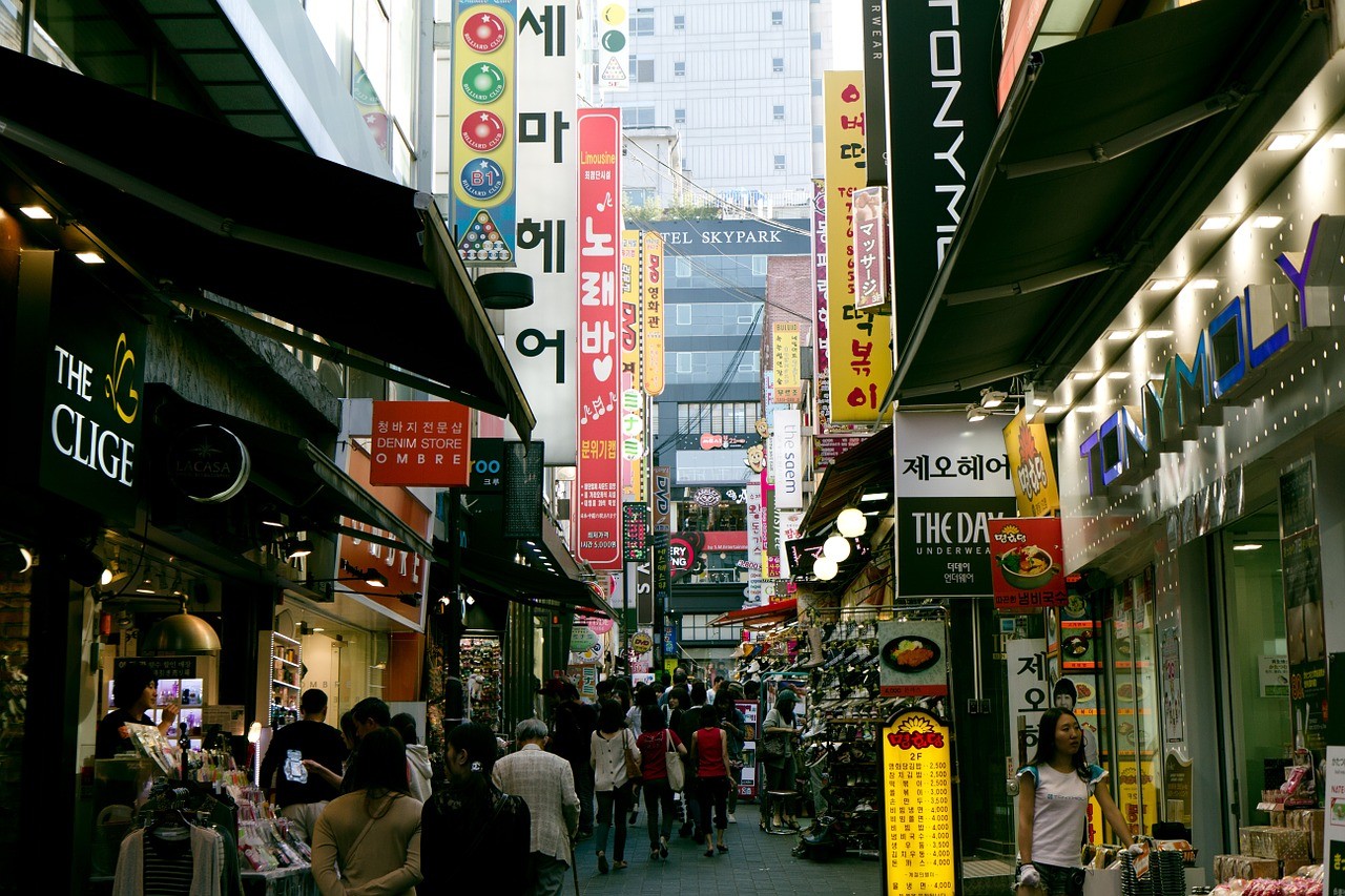 韓国　風景　街並み