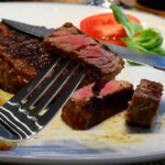 ステーキ　食事　洋食　お肉