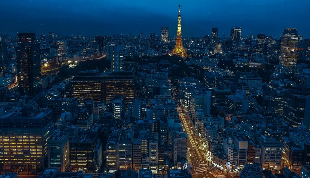 東京　街並み　風景　日本